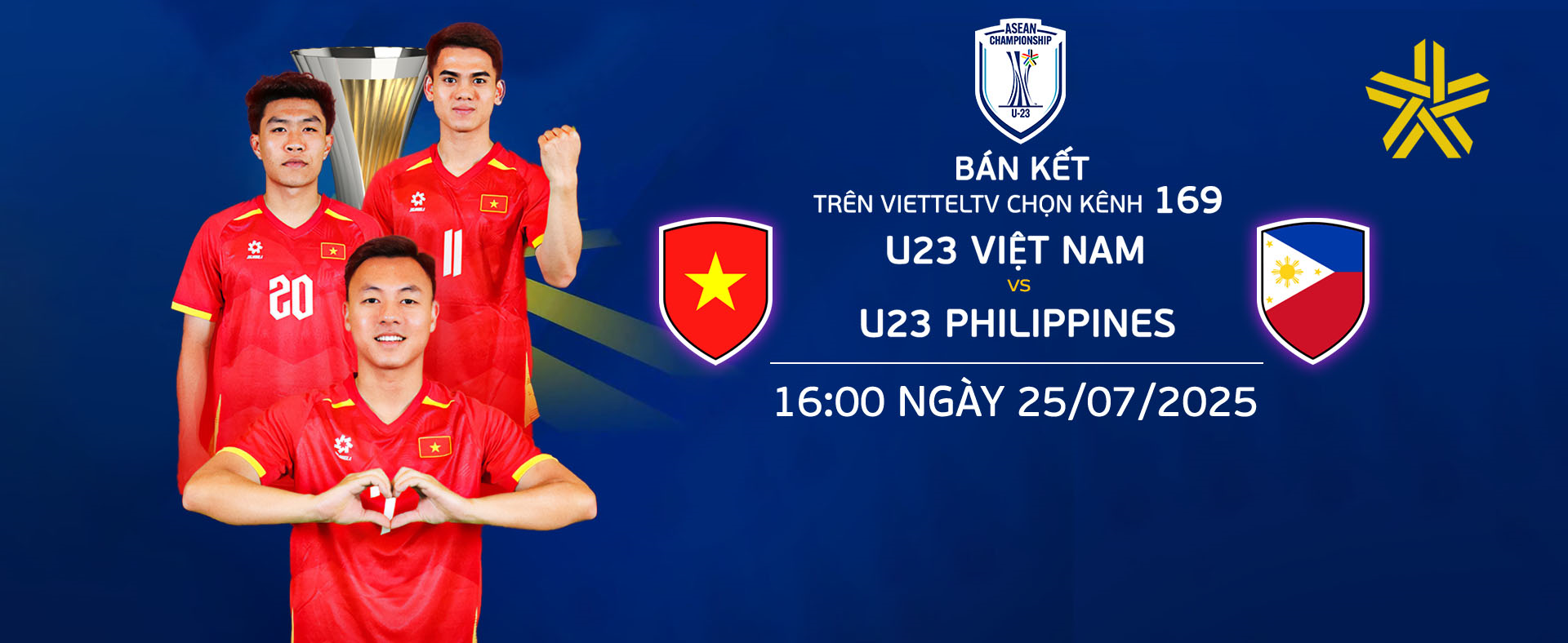 Link xem trực tiếp U23 Việt Nam và U23 Philippines, bán kết giải Đông Nam Á

